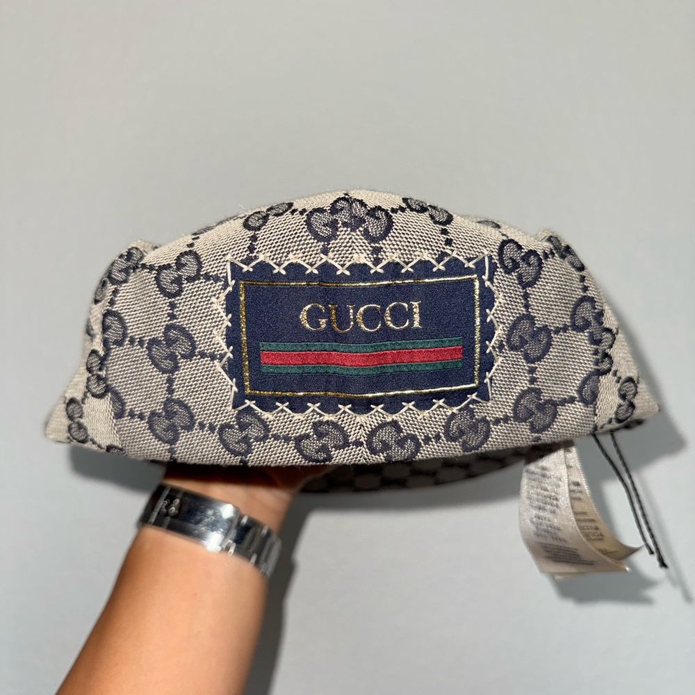 Gucci Beige and Navy Monogram Cap size Med - Picture 3 of 6